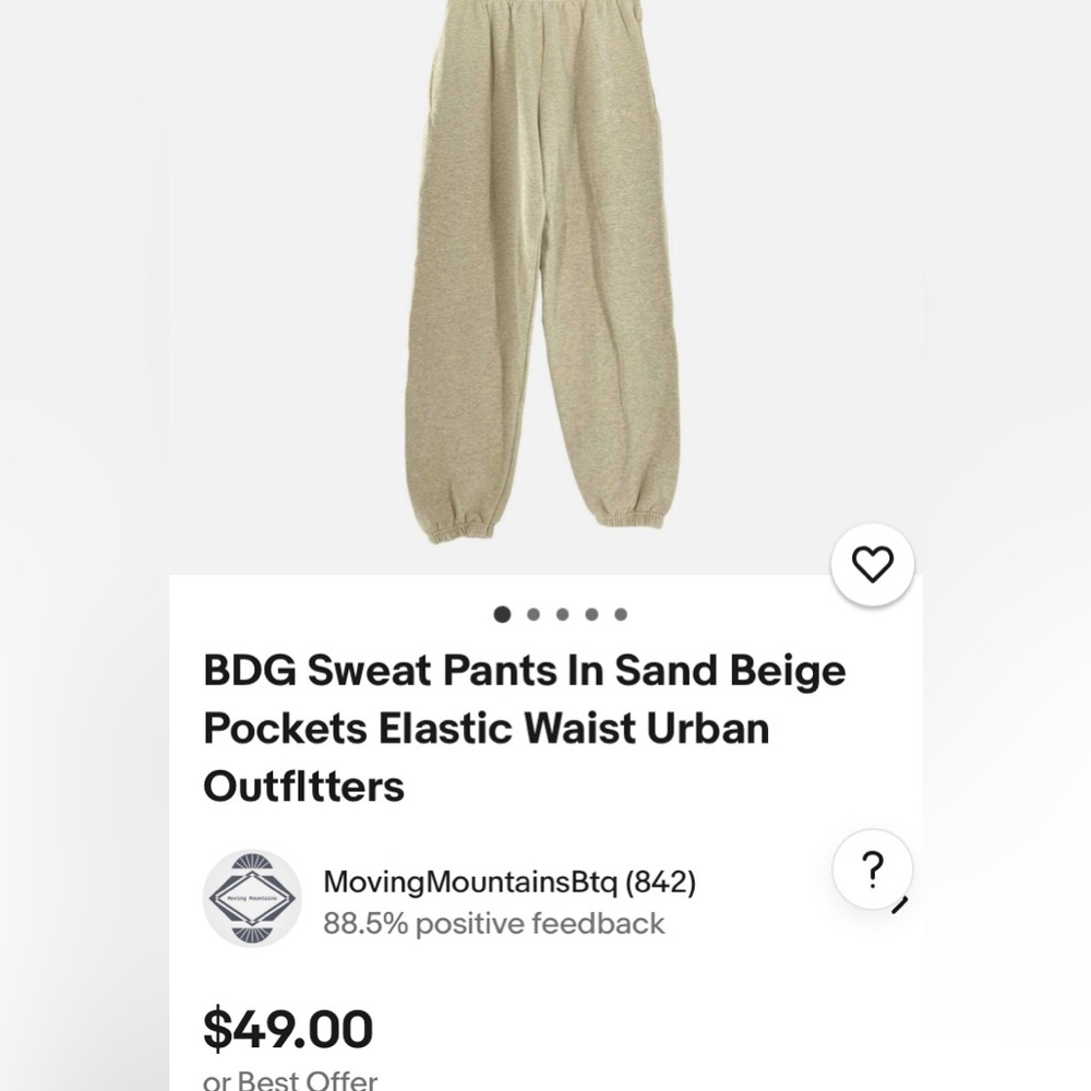 BDG Tan Sweatpants Comfortable Joggers